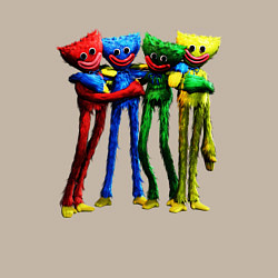 Свитшот хлопковый мужской GAME POPPY PLAYTIME Mini Huggies, цвет: миндальный — фото 2