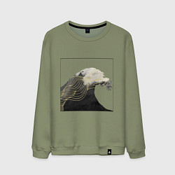 Мужской свитшот Большая Волна Хокусай Узор