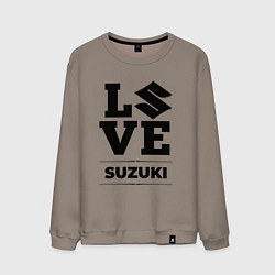 Свитшот хлопковый мужской Suzuki Love Classic, цвет: утренний латте