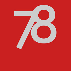 Свитшот хлопковый мужской Огромные цифры 78, цвет: красный — фото 2