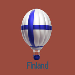 Свитшот хлопковый мужской 3d aerostat Finland flag, цвет: кирпичный — фото 2