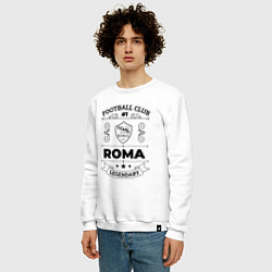 Свитшот хлопковый мужской Roma: Football Club Number 1 Legendary, цвет: белый — фото 2