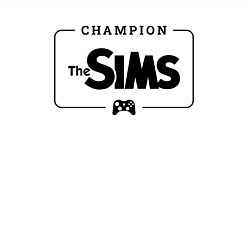 Свитшот хлопковый мужской The Sims Gaming Champion: рамка с лого и джойстико, цвет: белый — фото 2