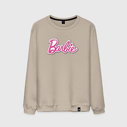 Свитшот хлопковый мужской Barbie logo, цвет: миндальный