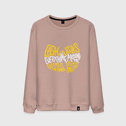 Свитшот хлопковый мужской CREAM Wu-Tang, цвет: пыльно-розовый