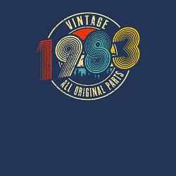 Свитшот хлопковый мужской Винтаж 1983 оригинальные детали, цвет: тёмно-синий — фото 2