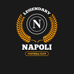 Свитшот хлопковый мужской Лого Napoli и надпись Legendary Football Club, цвет: черный — фото 2