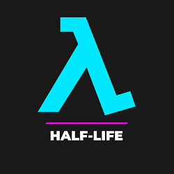 Свитшот хлопковый мужской Символ Half-Life в неоновых цветах, цвет: черный — фото 2