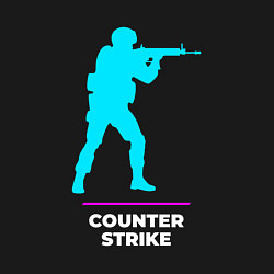 Свитшот хлопковый мужской Символ Counter Strike в неоновых цветах, цвет: черный — фото 2