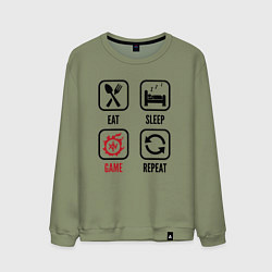 Мужской свитшот Eat - Sleep - Final Fantasy - Repeat