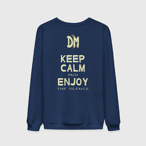 Мужской свитшот Keep Calm and Enjoy the Silence - Depeche Mode / Тёмно-синий – фото 2