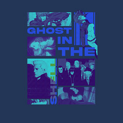 Свитшот хлопковый мужской Призрак в доспехах экшен, цвет: тёмно-синий — фото 2