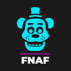 Свитшот хлопковый мужской Символ FNAF в неоновых цветах, цвет: черный — фото 2