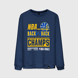 Свитшот хлопковый мужской GOLDEN STATE WARRIORS NBA CHAMPION, цвет: тёмно-синий