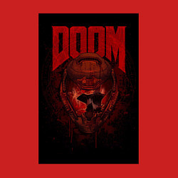 Свитшот хлопковый мужской Doom - helmet skull, цвет: красный — фото 2