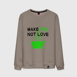 Свитшот хлопковый мужской Make tea, not love, цвет: утренний латте