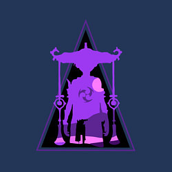 Свитшот хлопковый мужской Геншин Импакт Скарамучча, цвет: тёмно-синий — фото 2