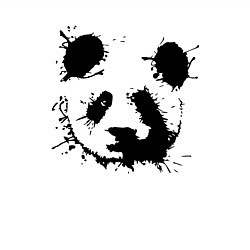 Свитшот хлопковый мужской Прикольный панда - клякса, цвет: белый — фото 2