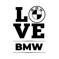 Свитшот хлопковый мужской BMW love classic, цвет: белый — фото 2