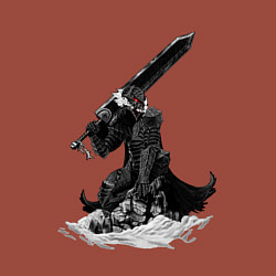 Свитшот хлопковый мужской Berserk the Black Swordsman, цвет: кирпичный — фото 2