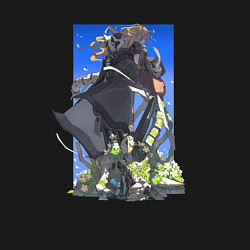 Свитшот хлопковый мужской Лиза и Озен из аниме Made in Abyss, цвет: черный — фото 2