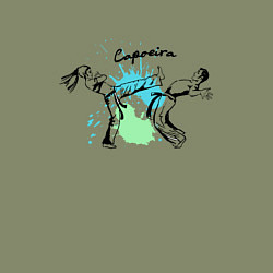 Свитшот хлопковый мужской Капоэйра боевой танец, цвет: авокадо — фото 2