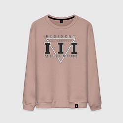 Свитшот хлопковый мужской Резидент III тысячелетия XXI века, цвет: пыльно-розовый
