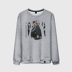 Мужской свитшот Оранжевая луна и песни под гитару