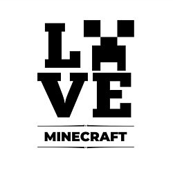 Свитшот хлопковый мужской Minecraft love classic, цвет: белый — фото 2