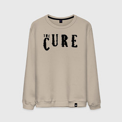 Свитшот хлопковый мужской The Cure лого, цвет: миндальный