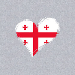 Свитшот хлопковый мужской Сердце - Грузия, цвет: меланж — фото 2