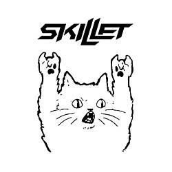 Свитшот хлопковый мужской Skillet - rock cat, цвет: белый — фото 2