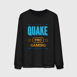 Свитшот хлопковый мужской Игра Quake pro gaming, цвет: черный