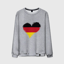 Свитшот хлопковый мужской Сердце - Германия, цвет: меланж