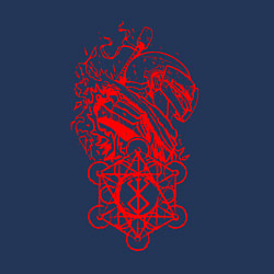 Свитшот хлопковый мужской Берсерк - рыцарь - симлов, цвет: тёмно-синий — фото 2