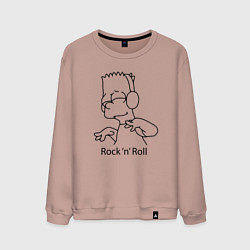 Мужской свитшот Bart Simpson - Rock n Roll