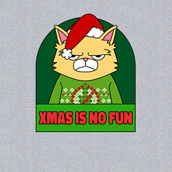 Свитшот хлопковый мужской Xmas is no fun, цвет: меланж — фото 2