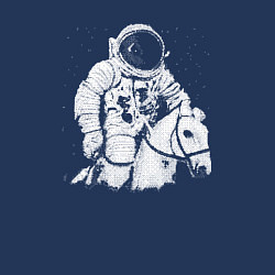 Свитшот хлопковый мужской Космонавт на коне, цвет: тёмно-синий — фото 2