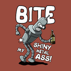 Свитшот хлопковый мужской Bender - Bite my ass, цвет: кирпичный — фото 2