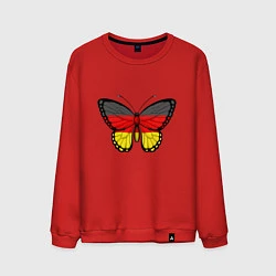 Свитшот хлопковый мужской Бабочка - Германия, цвет: красный