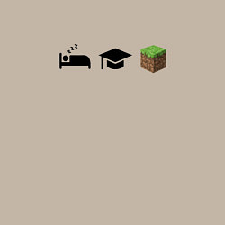 Свитшот хлопковый мужской Для любителей играть в Minecraft, цвет: миндальный — фото 2