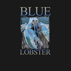 Свитшот хлопковый мужской Blue lobster meme, цвет: черный — фото 2