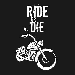 Свитшот хлопковый мужской Ride or Die винтаж, цвет: черный — фото 2