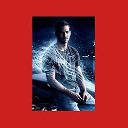 Свитшот хлопковый мужской Пол Уокер на капоте, цвет: красный — фото 2