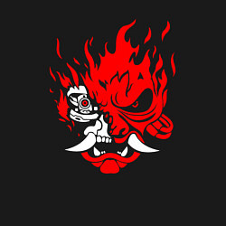 Свитшот хлопковый мужской Demon Oni - Cyberpunk 2077, цвет: черный — фото 2