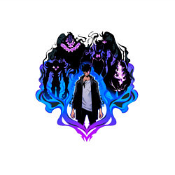 Свитшот хлопковый мужской Сон Джин Ву - поднятие уровня в одиночку, цвет: белый — фото 2