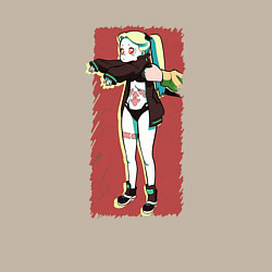 Свитшот хлопковый мужской Ребекка Cyberpunk Edgerunner, цвет: миндальный — фото 2