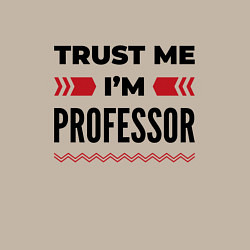 Свитшот хлопковый мужской Trust me - Im professor, цвет: миндальный — фото 2