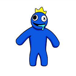 Свитшот хлопковый мужской Синий из Роблокс, цвет: белый — фото 2