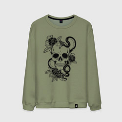 Мужской свитшот Калавера - мексиканский символ Дня мертвых